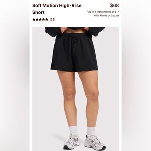 nuuds Soft Motion High-Rise Shorts in Black